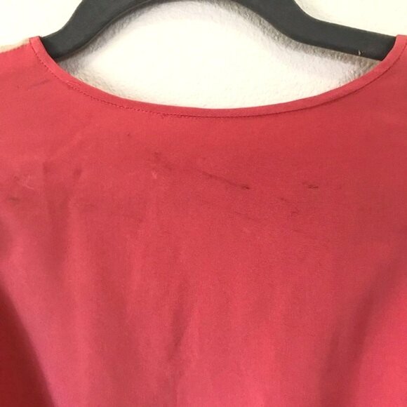 Dana‎ Maxx Women's 100% Silk Pink Tie-Belt Mini Dress Cutouts Barbie Core Size 2 - Picture 4 of 12